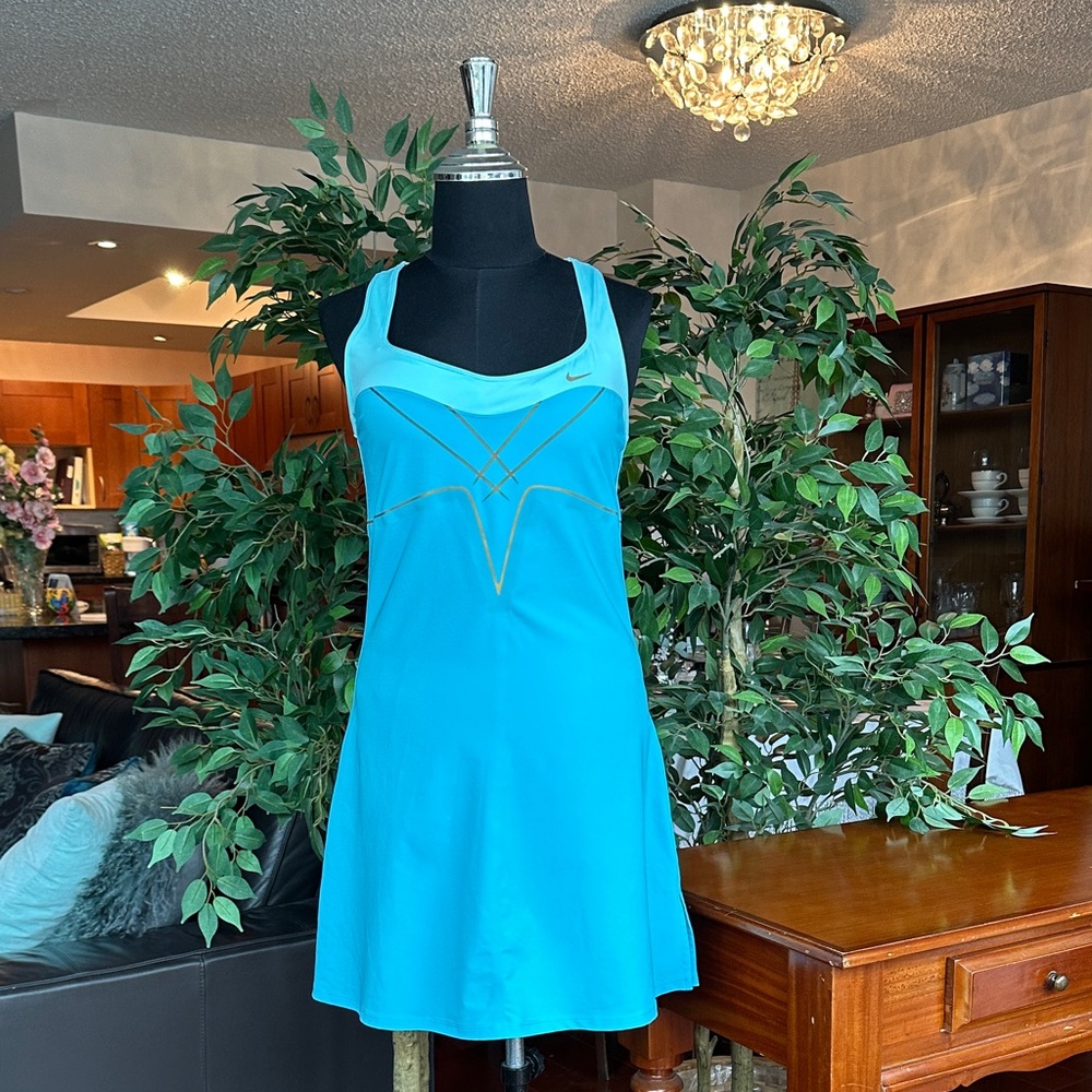 RARE Nike Maria Sharapova Turquoise Tennis Dress Size Medium (fits small)